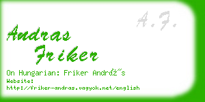 andras friker business card